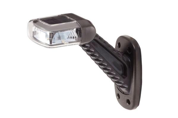 Lampa de gabarit unghiulară HELLA 2XS 357 007-011, LED, 30V, 12/24V, unghi de 45 de grade, sticlă transparentă, pentru partea stângă